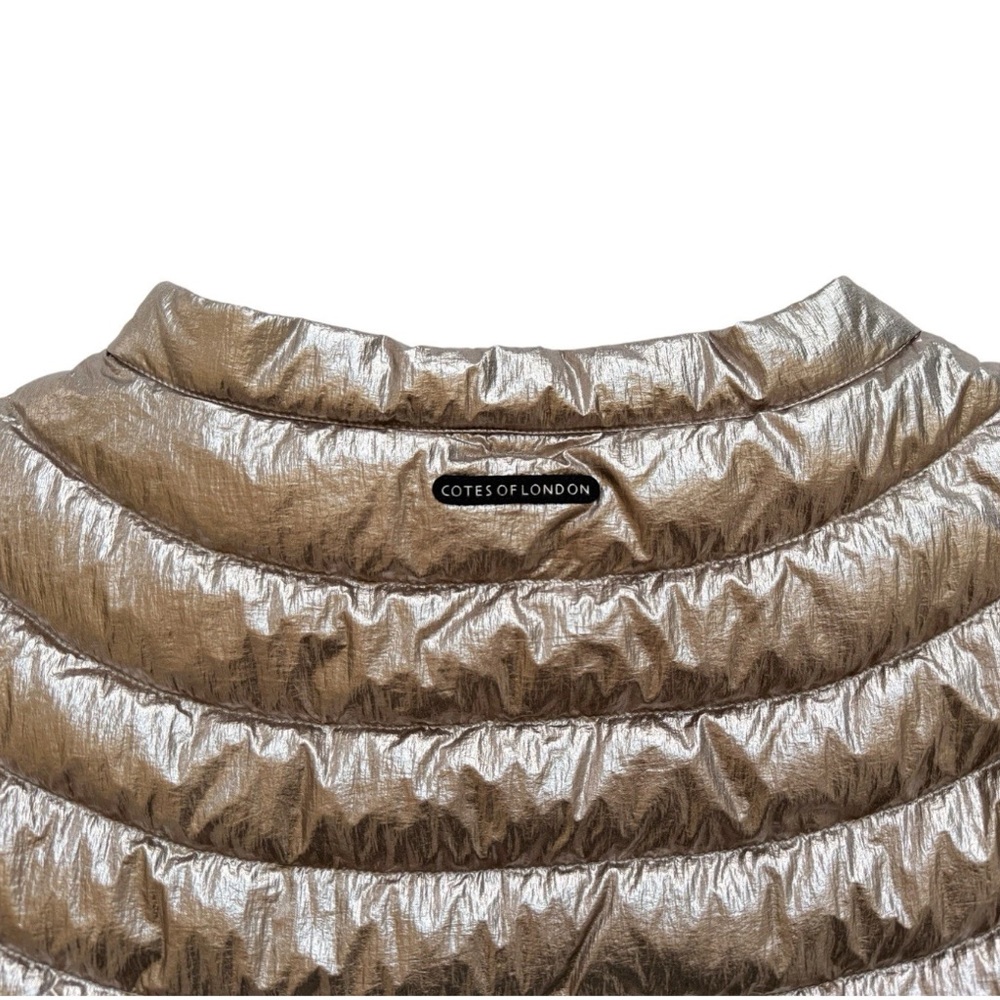 Cotes of London The St. Ives Sz XS Metallic Gold Lightweight Down Vest - Picture 8 of 10